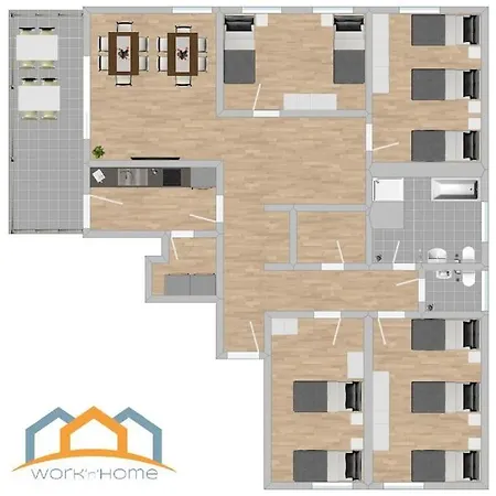 Lap101 - Grosse Moderne Monteurwohnung Uebergangswohnung * Lappersdorf (Regensburg)